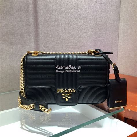 prada 1bd108|Medium Leather Prada Diagramme Bag.